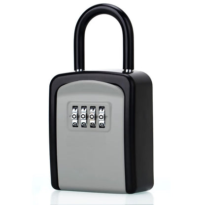 ABRA FOX Key Lock Box, Combination Lock box with Code for House Key Storage, Combo Door Locker (Black-1pack)