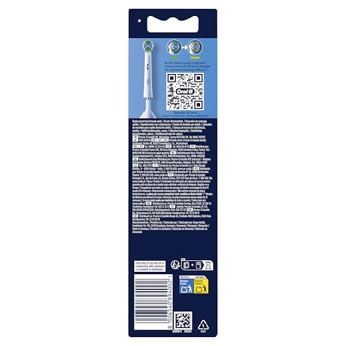 Oral-B Pro Precision Clean Electric Toothbrush Head, X-Shape And Angled Bristles for Deeper Plaque Removal, Pack of 8 Toothbrush Heads, White