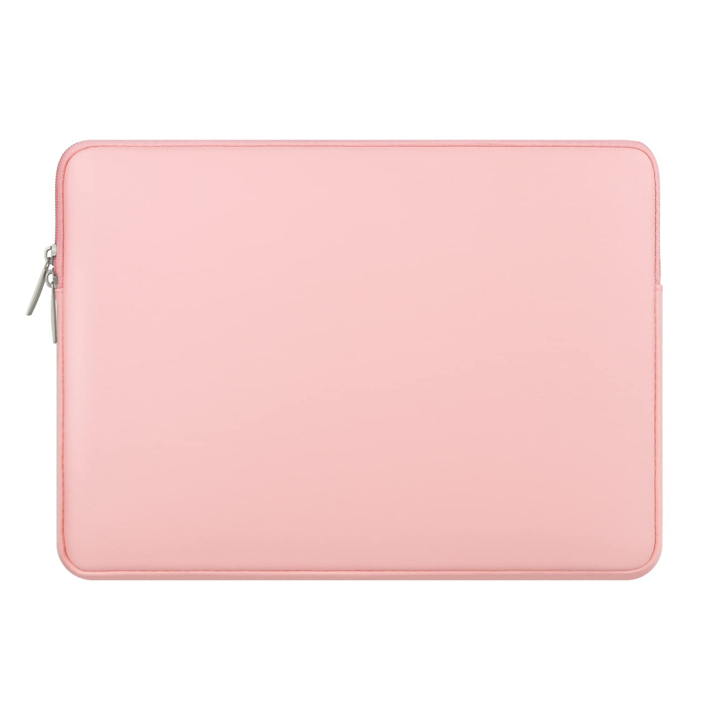 RAINYEAR 13 Inch Laptop Sleeve Soft PU Leather Case Water Resistant Padded Zipper Protective Carrying Bag Compatible with 13.3" Notebook Computer Chromebook Ultrabook(Pink)