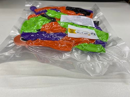 NEBURORA 60pcs Halloween Party Balloons Kit 12inch Orange Black Green Purple Balloons with Ribbons for Halloween Theme Party Background Classroom Indoor and Outdoor Party Decorations