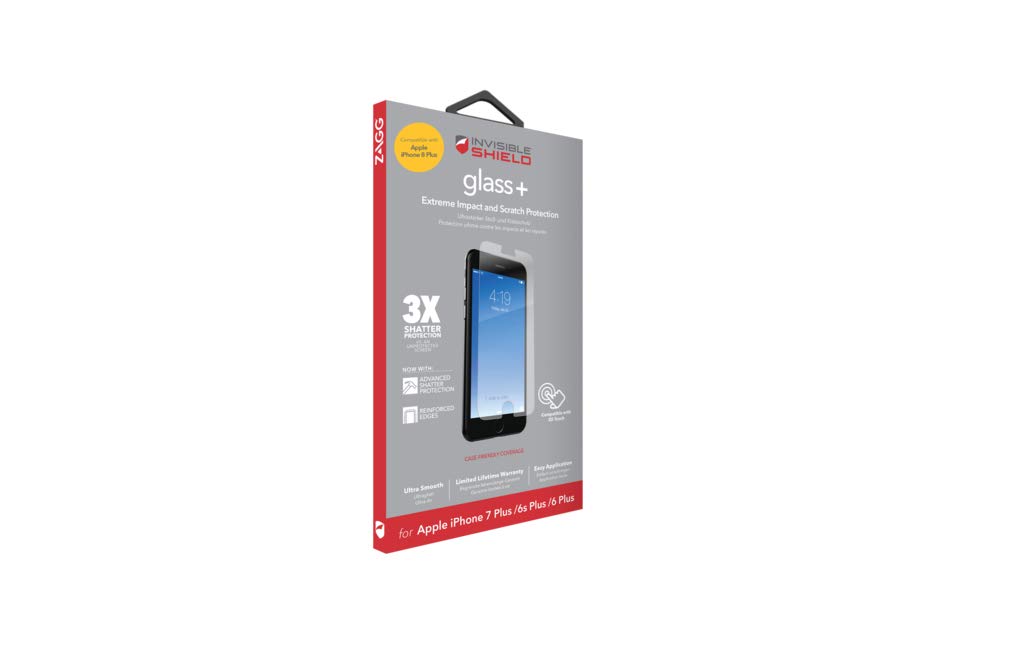 ZAGG Glass+ Screen Protector for iPhone 16e/ 14/13/ 13 Pro - 3X Shatter Protection, High Scratch Resistance, Oil-Resistant, Reinforced Edges, InvisibleShield, Easy Install