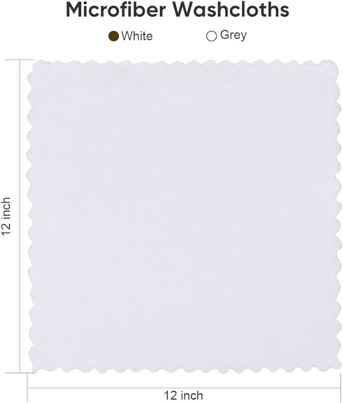 Orighty Washcloths 96 Pack, Ultra Soft Face Cloths 12 x 12 inch, Absorbent &