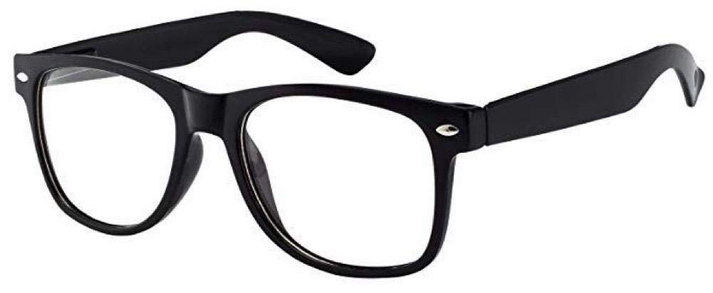 Boolavard Kids Nerd Glasses Clear Lens Geek Fake Eyeglasses for Girls Boys Eyewear Age 4-12 (Black)