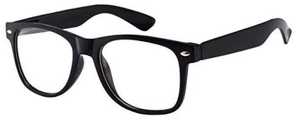 Boolavard Kids Nerd Glasses Clear Lens Geek Fake Eyeglasses for Girls Boys Eyewear Age 4-12 (Black)
