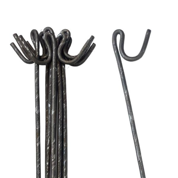 Suregreen Steel Fencing Pins | 1.2M Metal Garden Stakes | 10 Pack Road Pins for Contractors, Site Managers, Landscapers, Event Organisers, Builders | Garden Stakes for Gardeners, Farmers