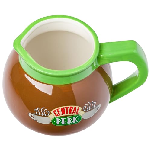 Silver Buffalo Friends Central Perk Coffee Pot Ceramic 3D Sculpted Mug, 20 Ounces