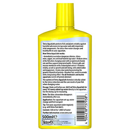 Tetra AquaSafe to Turn Tap Water into Safe and Healthy Water for Fish and Plants, 500 ml