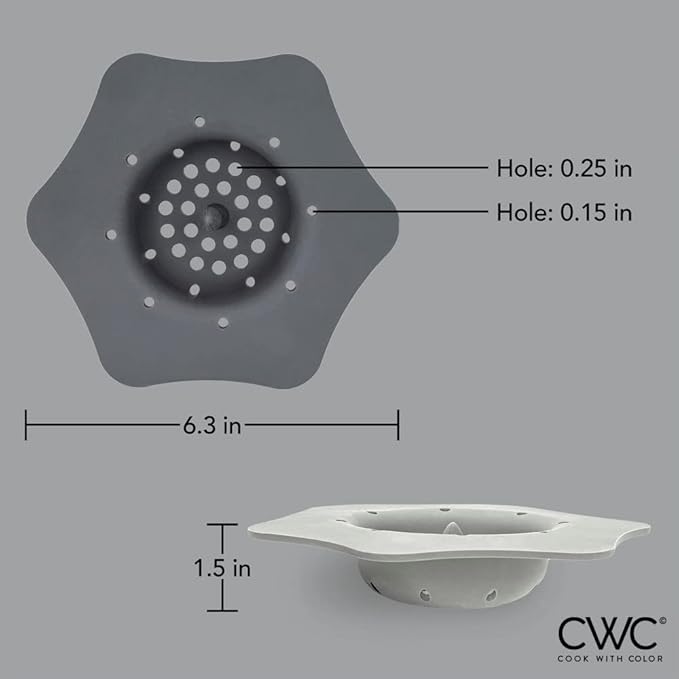 COOK WITH COLOR Kitchen Sink Strainer, Flexible Sink Strainer, Sink Drain