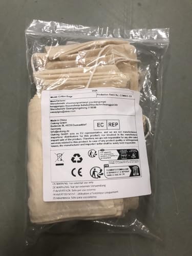 Irich 50 Pack Cotton Muslin Bags, Reusable Tea Bags with Drawstring, Small Cheesecloth Bags for Cooking, Soup, Tea Coffee Filter, Spice Storage (8 * 10cm)