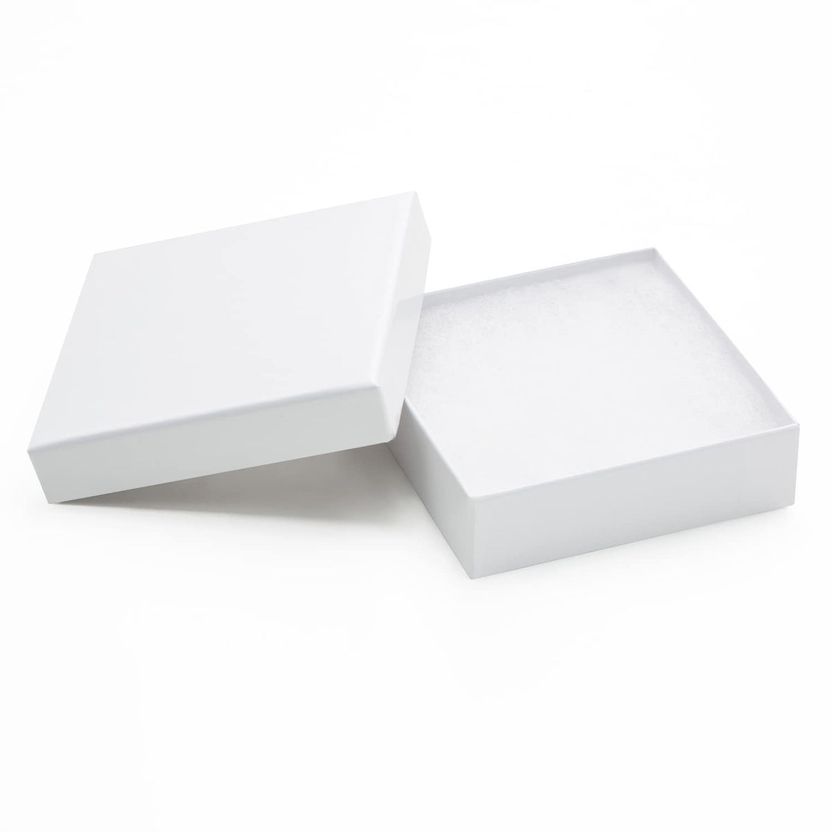 Magicool Hanger Magicool 20 Pack 3.5x3.5x1 Inch Cardboard Jewelry box Necklaces,Bracelets,Earrings,Small Gift Packaging,Jewelry Gift Boxes Lids Filled Cotton(White), 3.5x3.5x1 Inch (Pack of 20)