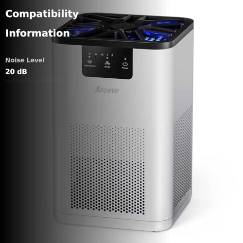 AROEVE Air Purifiers for Bedroom Air Purifier With Aromatherapy Function For Pet Smoke Pollen Dander Hair Smell 20dB Air Cleaner For Bedroom Office Living Room, MK06- Black(Available for California)