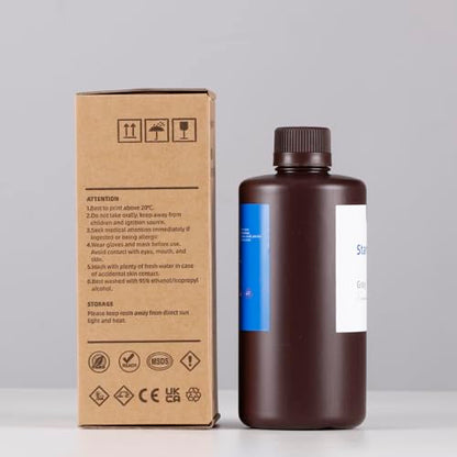 ANYCUBIC 3D Printer Resin 1KG, Standard 405nm UV Fast Curing Photopolymer Resin with High Precision and Low Shrinkage for 8K/14K LCD Resin 3D Printer, Grey