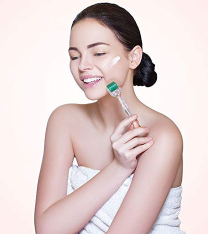 Derma Roller Stainless Steel - Microderma Roller - Microneedle Roller with Case-Personal Use Microneedling Roller -192 Micro Needle Dermal Roller
