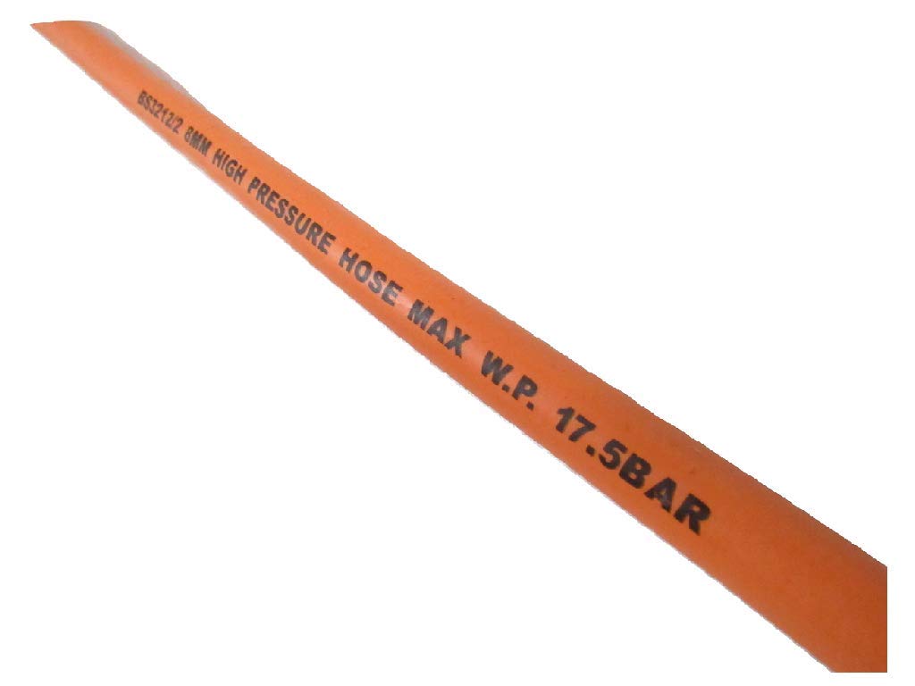 5 Metres of 8MM High Pressure LPG Hose Pipe