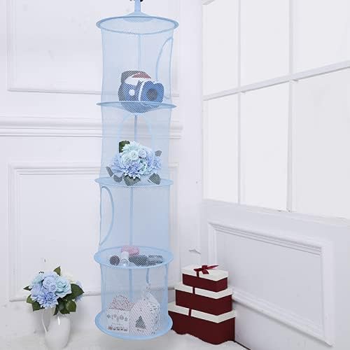 4 Tier Storage Organizer, 43.5 x12 Inch Hanging Mesh Storage Basket