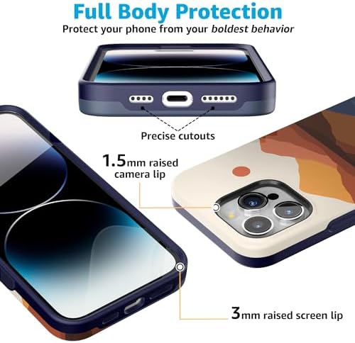 Casely iPhone 15 Pro Max Case | Opposites Attract | Day & Night Colorblock Mountain | Compatible with MagSafe | Bold Protective Design and Action Button