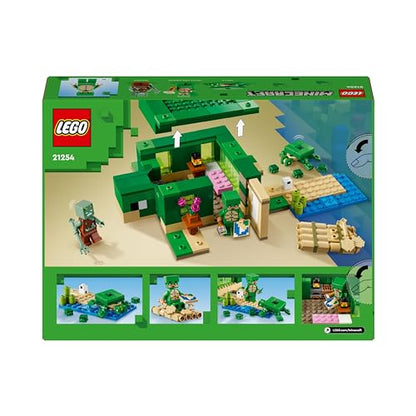 LEGO Minecraft The Turtle Beach House Animal-Care Toy for Kids, Girls and Boys Aged 8 Plus Years Old, Building Set with Characters and Figures from the Game, Gift for Gamers 21254