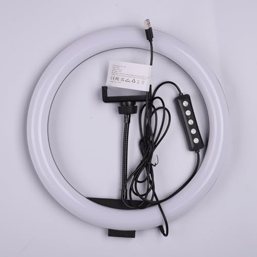 11.5'' Ring Light with Tripod Stand & Phone Holder Tall, GerTong LED Professional Selfie Circle Ringlight with Remote for Makeup YouTube, Floor/Desk USB Halo Lamp with 40 RGB Modes 13 Brightness