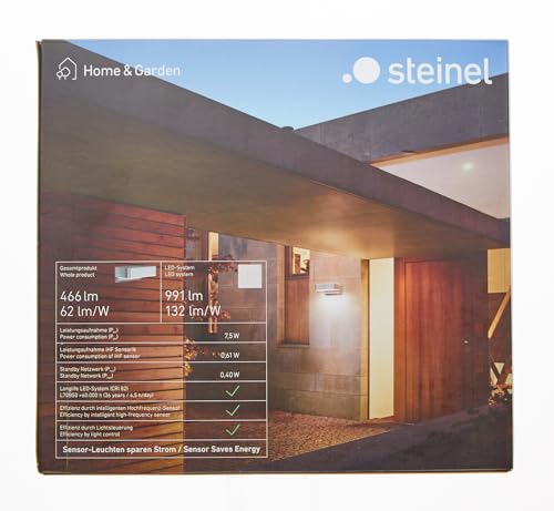 Steinel Outdoor Light L 800 SC Anthracite, LED Wall Lamp, 160° Motion Detector, Networkable, can be Operated via Bluetooth App