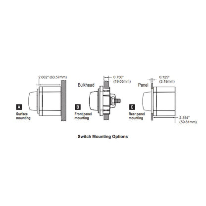 Blue Sea Systems m-Series Mini On-Off Battery Switch with Knob, Black