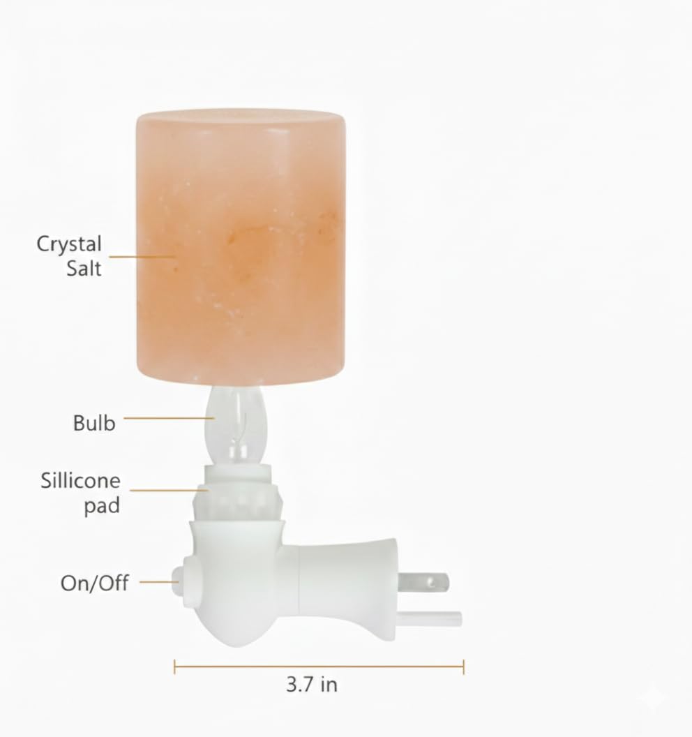 NatureBoost Himalayan Pink Salt Night Lights (Cylinder, 1)
