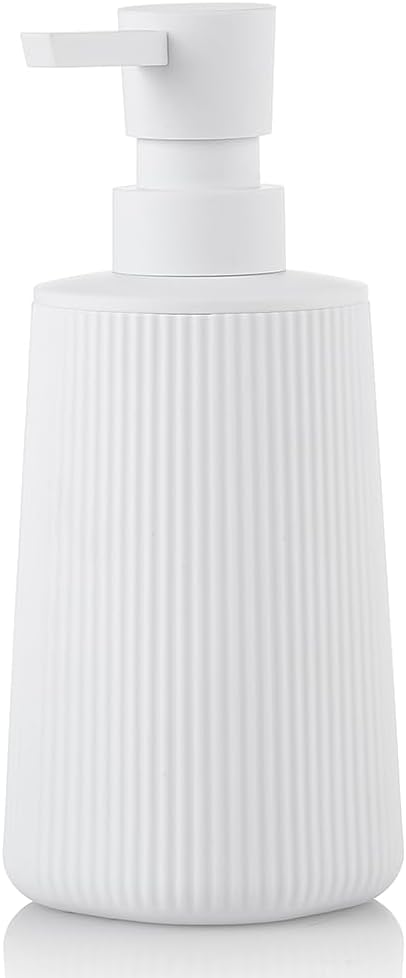 Small Soap Dispenser for Bathroom and Kitchen, Modern Farmhouse Striped Style