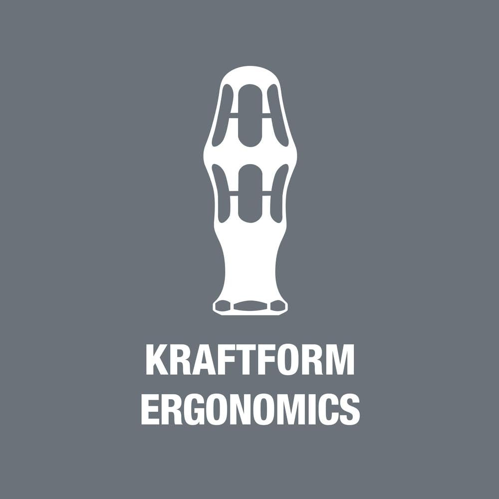 Wera Kraftform Kompakt 60 Ratchet screwdriver & Bit Set, 17pc, 05051040001