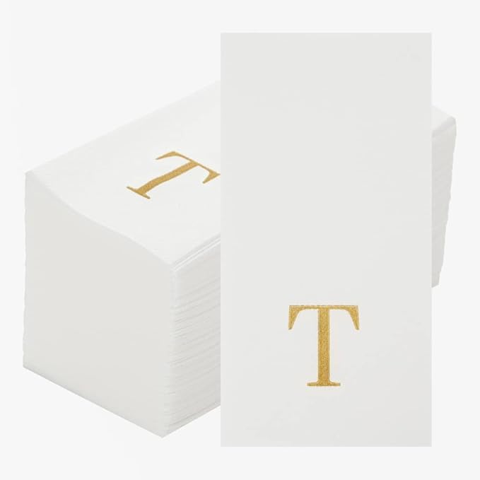 Luxenap 15.8 X 7.9 Inch Linen-Feel Guest Towels, 50 Lettered Hand Towels