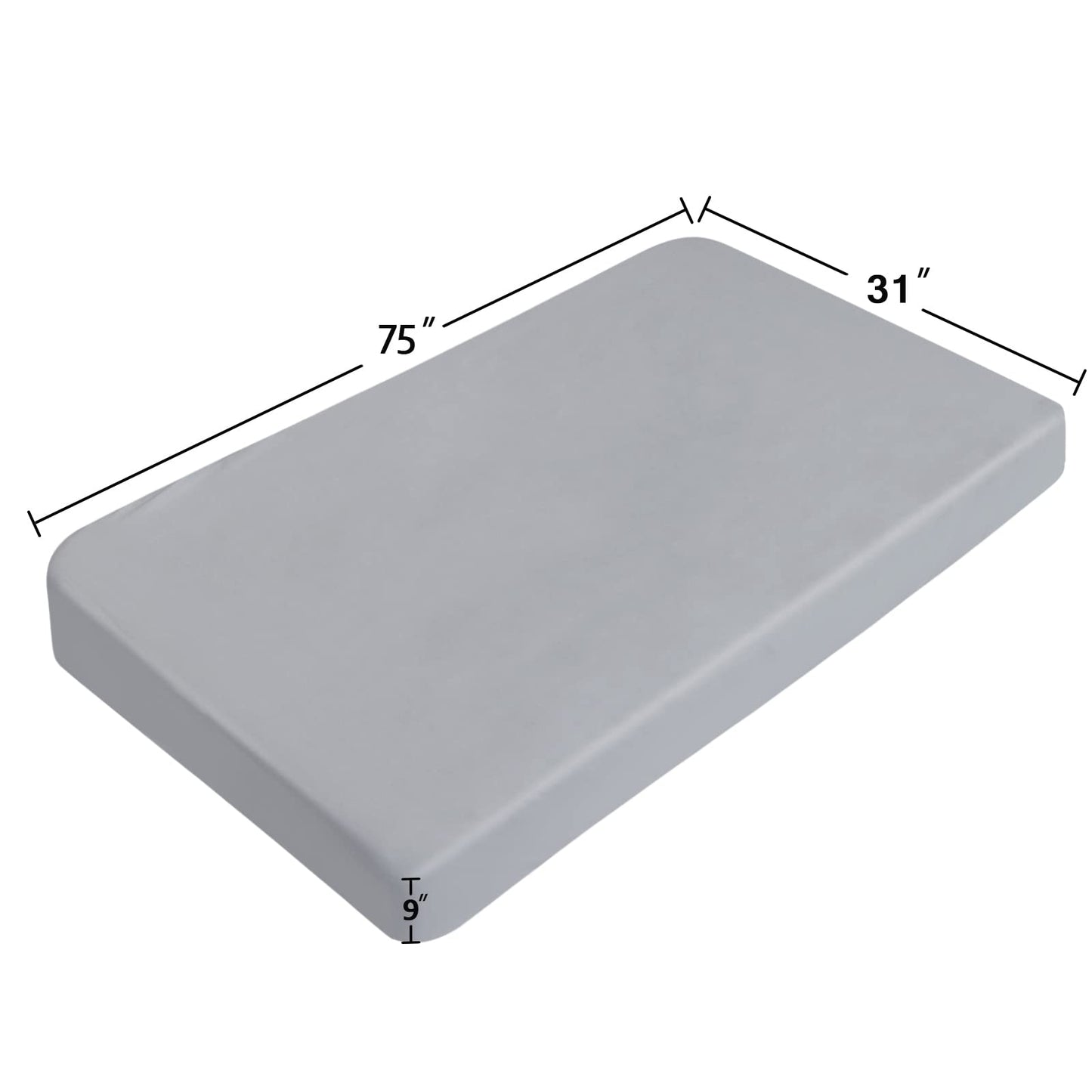 Cot Sheets 31" x 75", 2 Pack Cot Size Sheet Fitted with Narrow Twin/Camp Bunk/Rvs Bunk/Guest Beds/Army Cots/Trifold Mattress, Super Soft Breathable Microfiber Bed Cover, Bottom Sheet, Gray