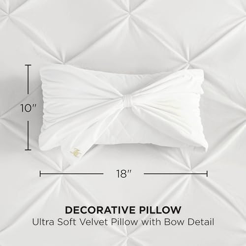 Juicy Couture – Decorative Accent Pillow Velvet Safari Leopard Premium Reversible Throw Pillow Living Room and Bedroom Décor Measures 14" x 24" Cheetah on White