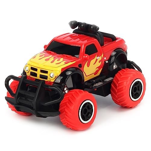 Pup Go RC Racing Car for Kids, 4-Channel Remote Control Race Car for Boys Girls Age 3-9, Thrilling Indoor Outdoor Racing Experience,Truck Toy, Great Gift for 3 4 5 Year Old Red 2.4GHz