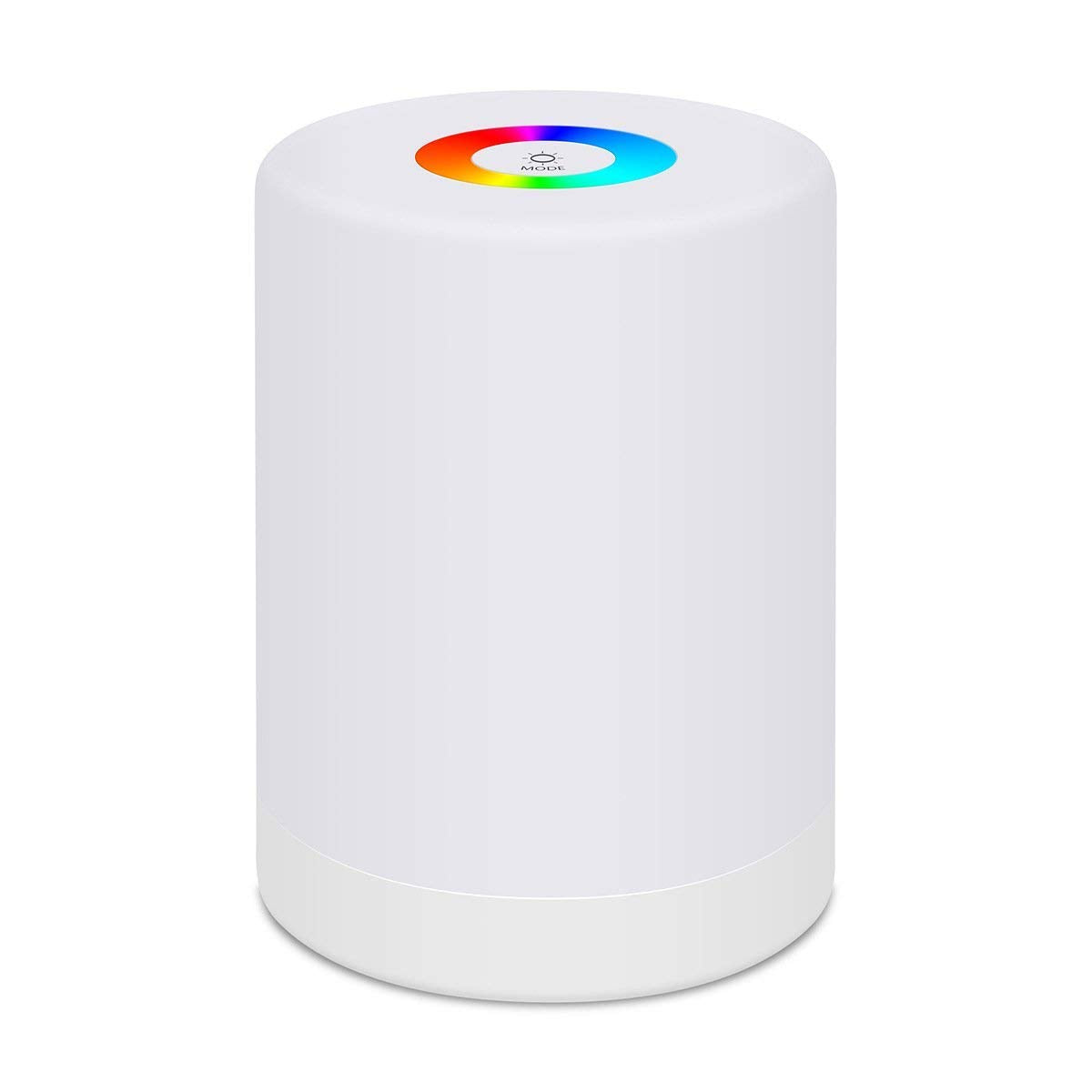 LED Night Light, Smart Bedside Table Lamp, Touch Control Dimmable USB Rechargable, Portable, Color Changing RGB for Kids, Bedroom, Camping (Warm White)