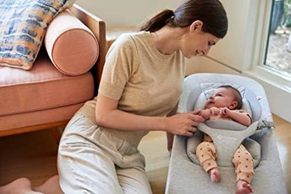Ergobaby Evolve 3-in-1 Bouncer, Adjustable Multi Position Baby Bouncer Seat, Fits Newborn to Toddler, Light Grey