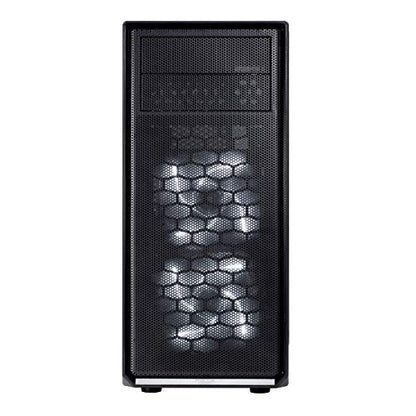Fractal Design Focus G - Mid Tower Computer Case - ATX - High Airflow - 2x Fractal Design Silent LL Series 120mm White LED Fans Included - USB 3.0 - Window Side Panel - Black