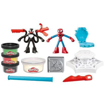 Play-Doh Spider-Man Launch & Slice Battle Playset, Non-Toxic Modelling Compound Set for Boys and Girls, Creative Toys for 4+ Year Old Kids