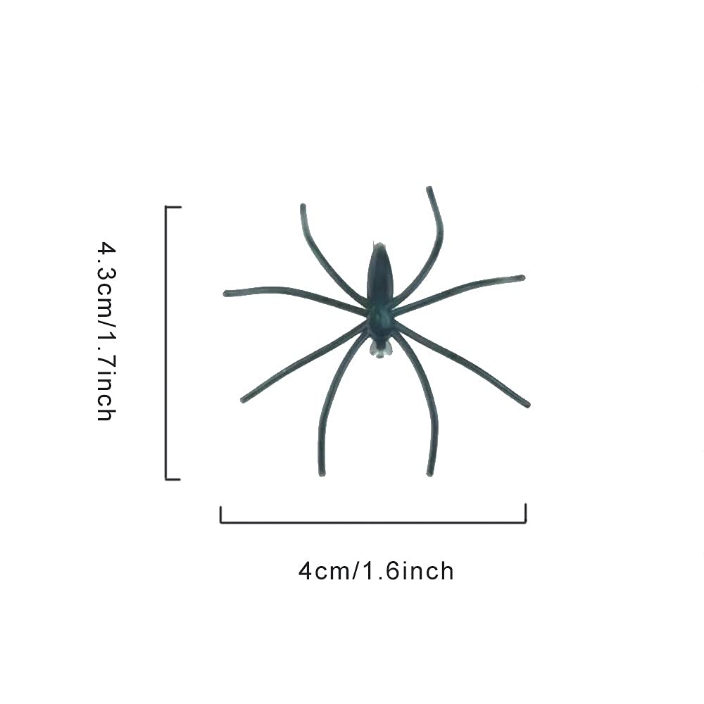 FAZHBARY 20 PCS Scary Plastic Spiders Small Fake Spider Joke Toys for Halloween Prank Props Decorations