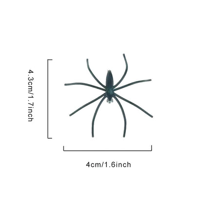 FAZHBARY 20 PCS Scary Plastic Spiders Small Fake Spider Joke Toys for Halloween Prank Props Decorations