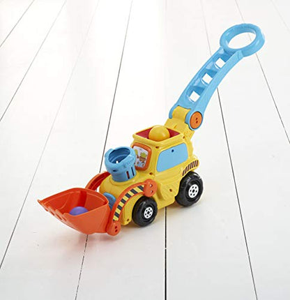 VTech POP and Drop Digger, Educational Push Along Digger for Toddler, Toy Gift for 12 Months to 2 3 Years Boys and Girls. English Version