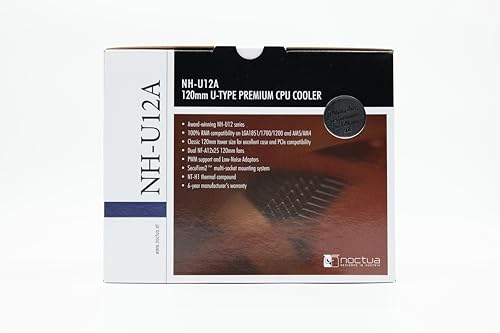 Noctua NH-U12A, Premium CPU Cooler with High-Performance Quiet NF-A12x25 PWM Fans (120mm, Brown)