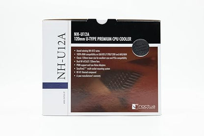 Noctua NH-U12A, Premium CPU Cooler with High-Performance Quiet NF-A12x25 PWM Fans (120mm, Brown)