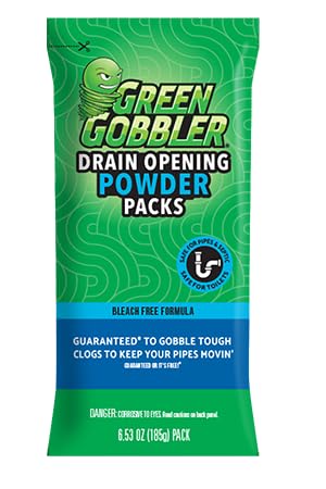 Green Gobbler Drain Unblocker PACS | Hair Clog Remover | Toilet Clog Remover | Sinks & Tub Drain Cleaner | 3 Pac with Free Hair Grabber Tool