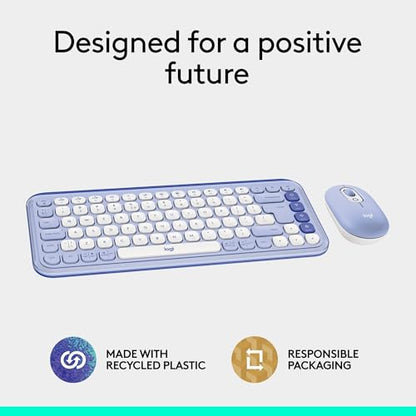 Logitech POP ICON Keys Wireless Bluetooth Keyboard, Comfortable Typing, Programmable Keys, Easy-Switch Between up to 3 Devices, for Laptop, Tablet, PC – Rose and Off-White