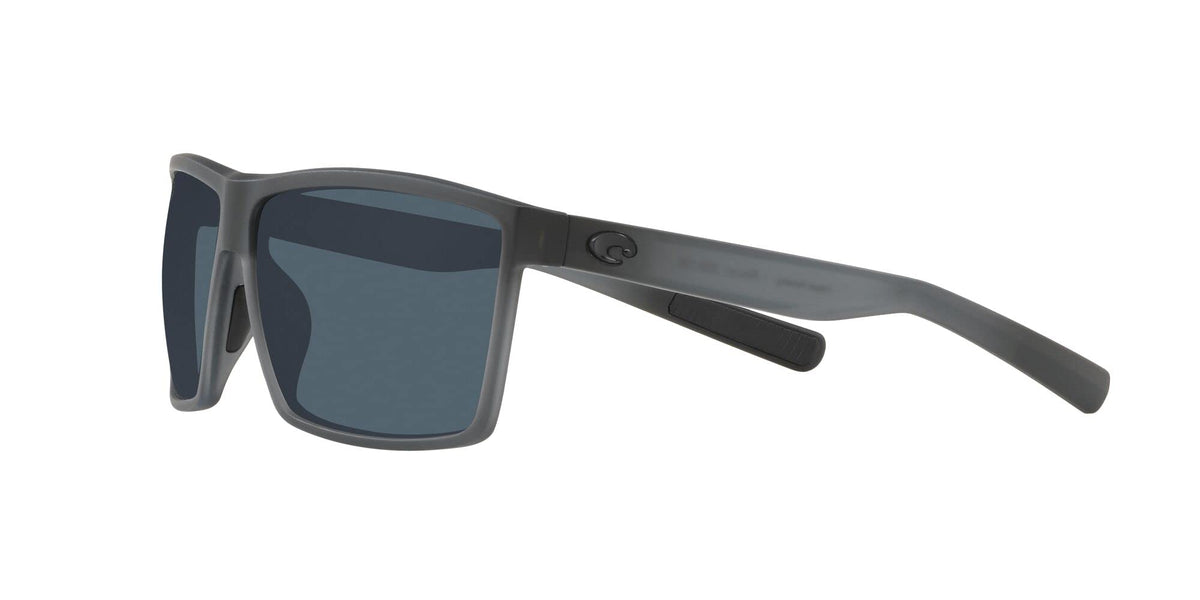 Costa del Mar Mens Rincon Fishing and Watersports Rectangular Sunglasses, Matte Smoke Crystal/Grey Polarized-580P, 63 mm