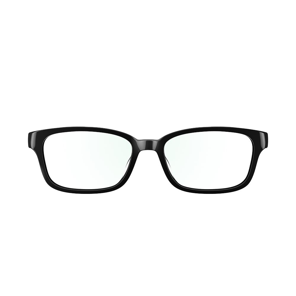 Amazon Echo Frames, an Alexa device (newest model), Smart glasses with Alexa, Modern Rectangle frames in Charcoal Gray with blue light filtering lenses