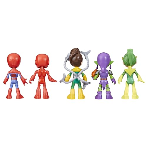 Spidey and his Amazing Friends Marvel, Friends & Foes Pack, 5 Action Figures, 4-Inch, Preschool Super Hero Toys for Kids Ages 3 and Up (Amazon Exclusive)