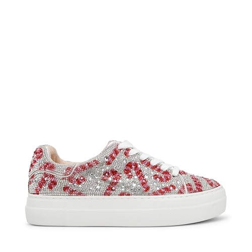 Betsey Johnson Women's Sidny Sneaker, Candy Canes, 6