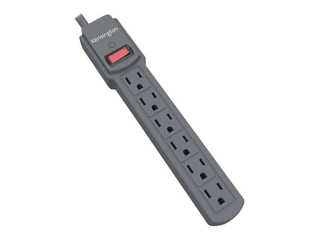 Kensington Guardian 6 Outlet Power Strip, 15ft Surge Protector, 15-Foot Cord, 540 Joules, Black(K38215NA)