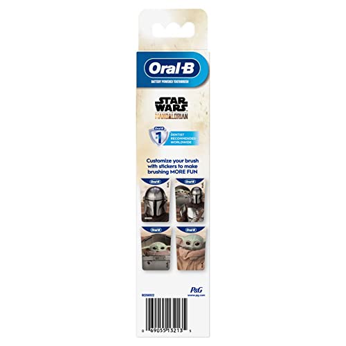 Oral-B Kid's Battery Toothbrush Featuring Star Wars The Mandalorian, for Kids 3+