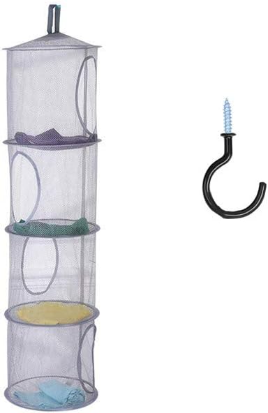 4 Tier Storage Organizer, 43 1/2 x12 Inch Hanging Mesh Storage Basket