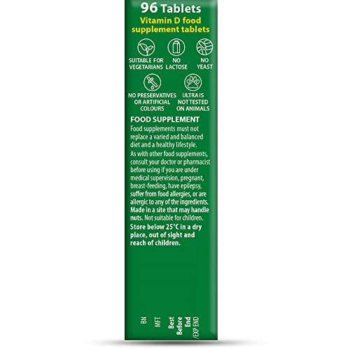 Vitamin D Tablets 2000IU, Vitabiotics Ultra-96 Count 1-Pack